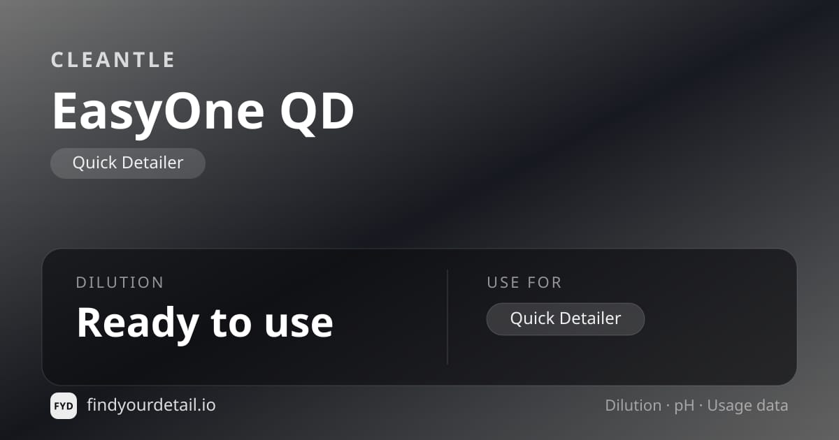 Cleantle 이지원 QD 희석비 pH 스펙 카드