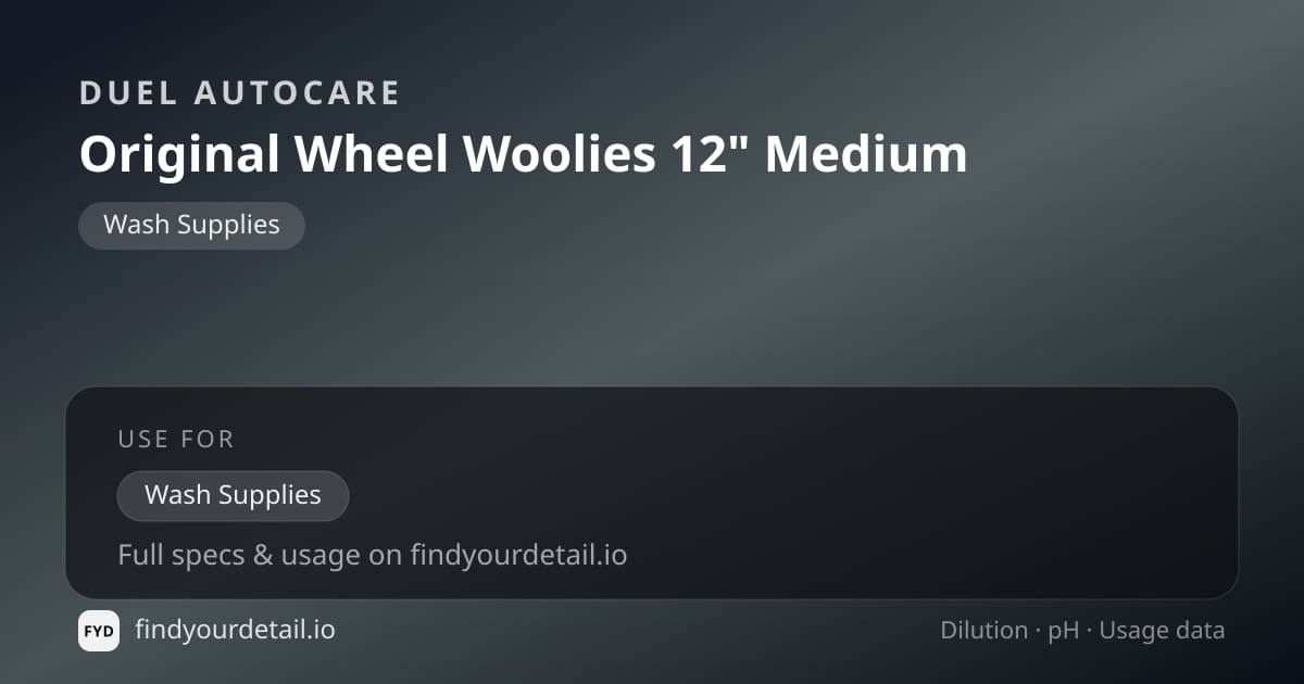 Duel Autocare Original Wheel Woolies 12