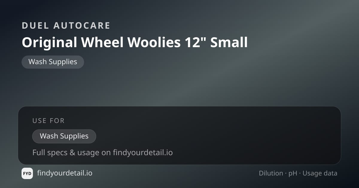 Duel Autocare Original Wheel Woolies 12