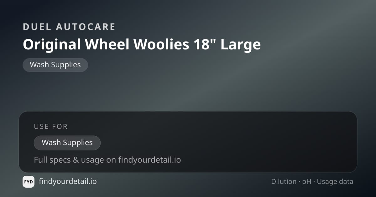 Duel Autocare Original Wheel Woolies 18