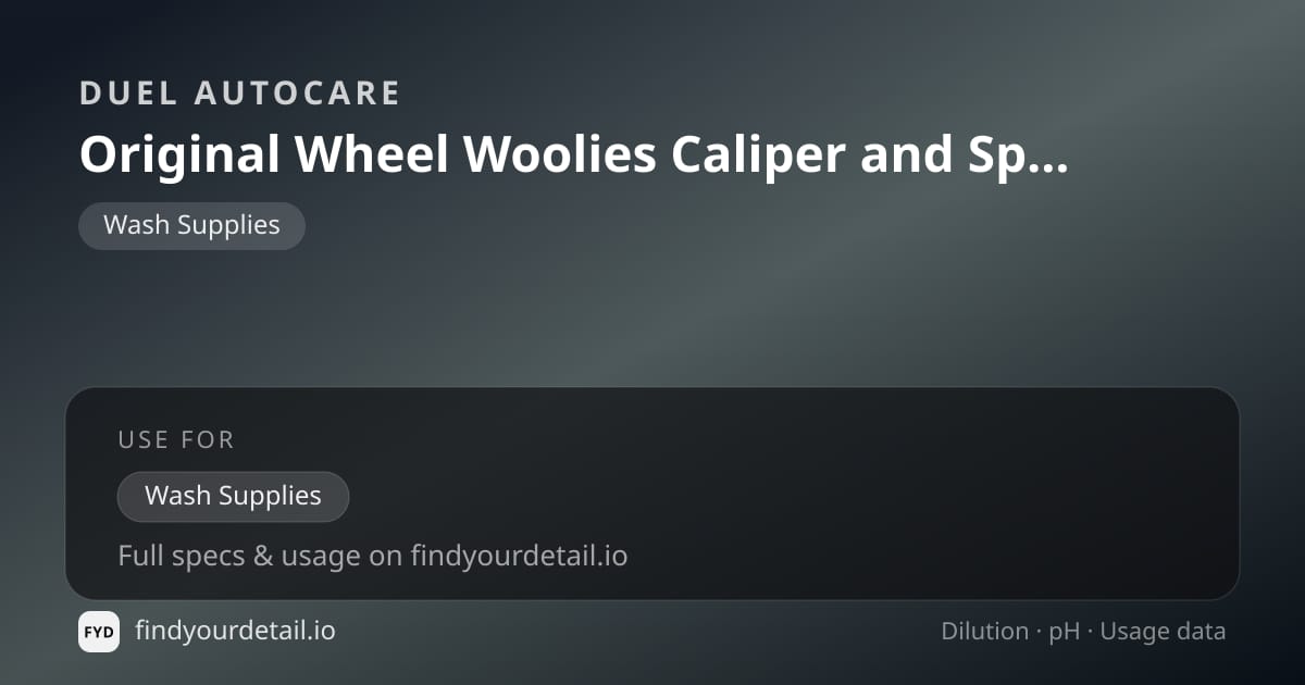 Duel Autocare Original Wheel Woolies Caliper and Spoke 12