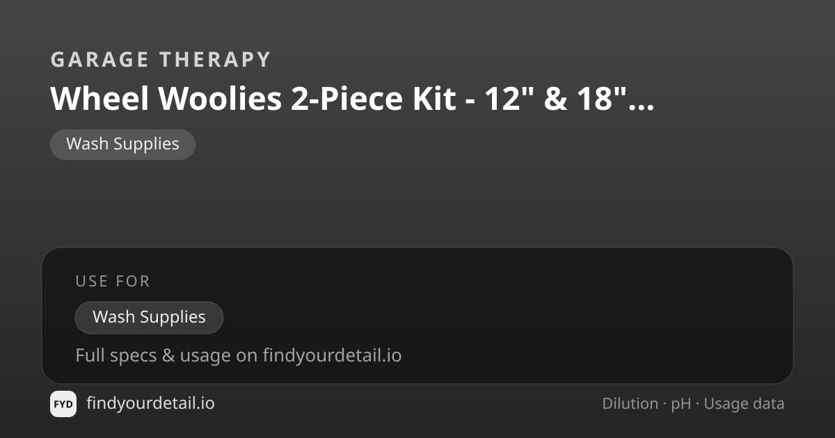 Garage Therapy 휠 울리스 2피스 키트 - 12