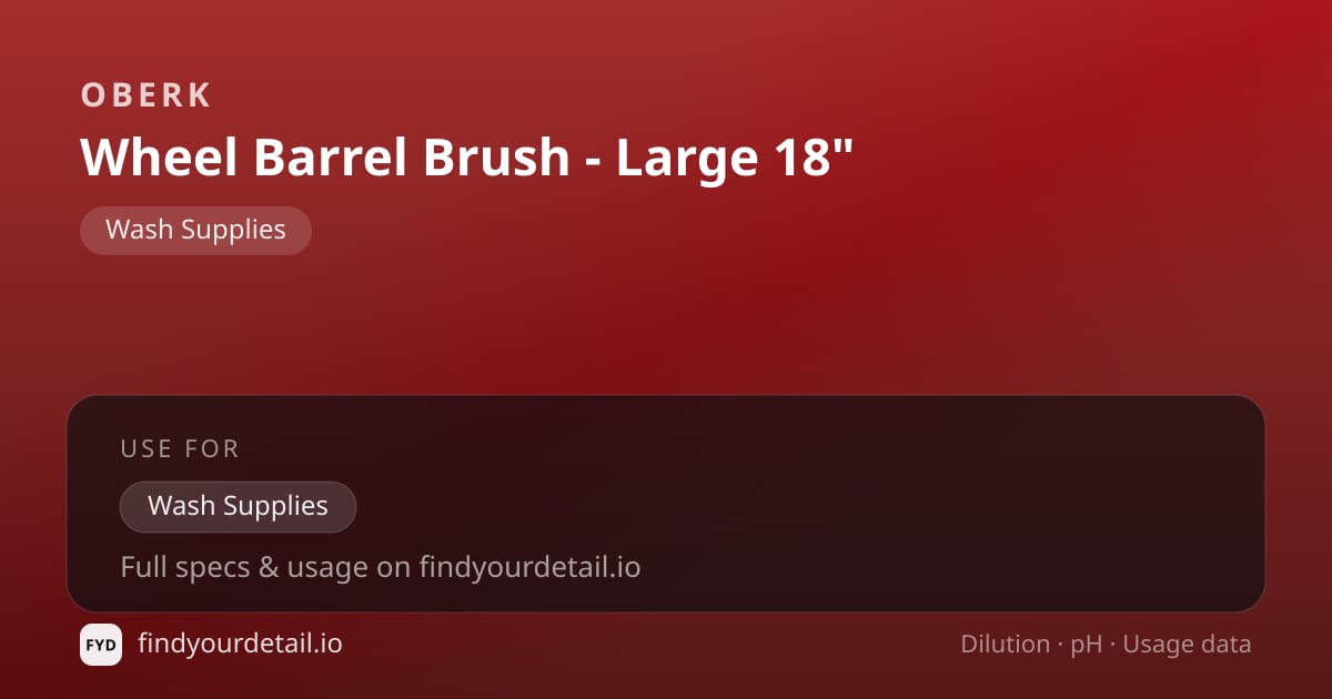 OBERK Wheel Barrel Brush - Large 18