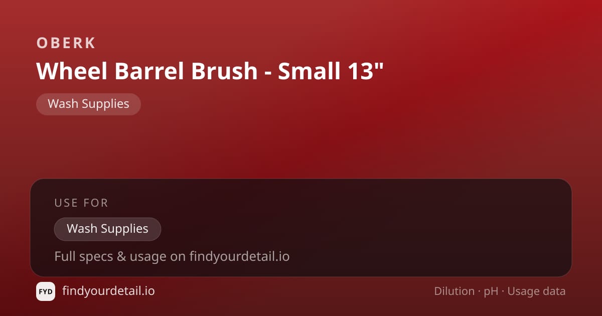 OBERK Wheel Barrel Brush - Small 13