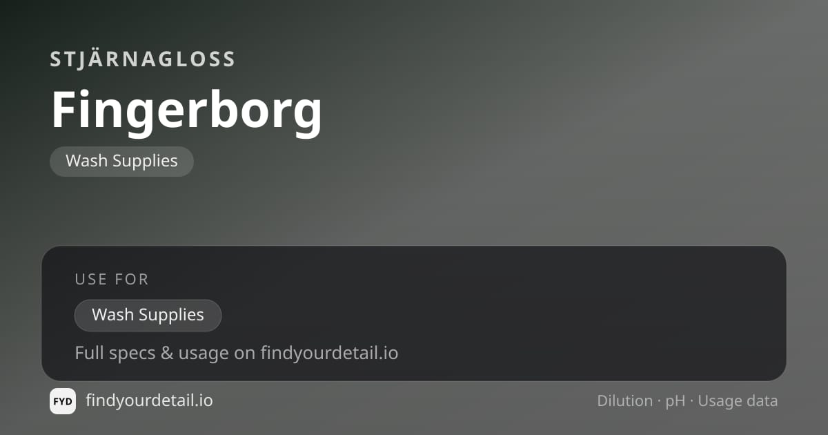Stjärnagloss 핑에르보리 희석비 pH 스펙 카드